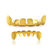 Load image into Gallery viewer, Top & Bottom Outline Grillz in Gold & Silver
