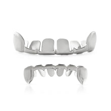 Load image into Gallery viewer, Top & Bottom Outline Grillz in Gold & Silver